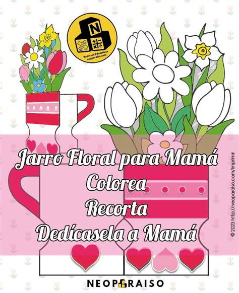 Tarjeta Coloreable para Mamá Tarjeta para mamá para imprimir y pintar