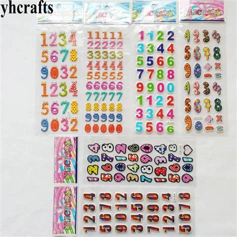 Aliexpress.com : Buy 6 sheets(194PCS stickers) / LOT.Removable 0 9 ...