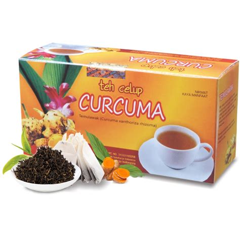 Jual Teh Curcuma Tazakka Minuman Herbal Celup Temulawak Isi 20 Kantong