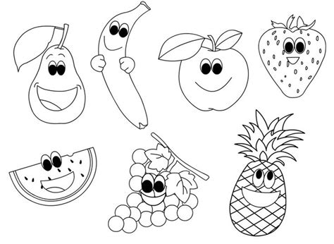 Coloring Sheet Of Fruit