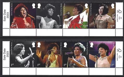 Grande Bretagne 2023 Dame Shirley Bassey Set 8 Non Montés Excellent État Mnh Eur 3820