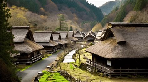 Rumah Tradisional Jepang Di Bawah Terik Matahari, Cerita Rakyat Desa ...