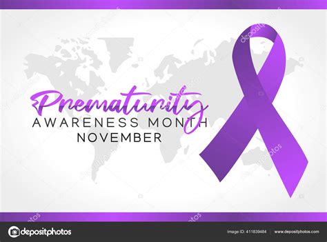 Premature Birth Awareness Ribbon Vector Art Stock Images Depositphotos