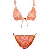 Trendyol Floral Patterned Triangle Bead Accessory High Leg Bikini Set EPonuda
