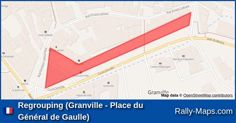 Regrouping Granville Place du Général de Gaulle stage map Rallye