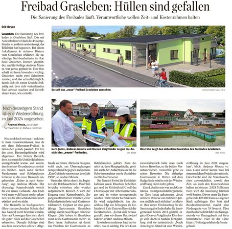 Pressestimmen F Rderverein Freibad Grasleben