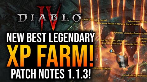 Diablo New Best Legendary Xp Farm Patch Youtube