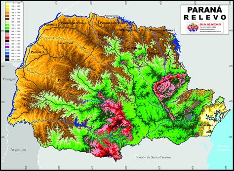 Mapa Relevo Do Paraná FDPLEARN