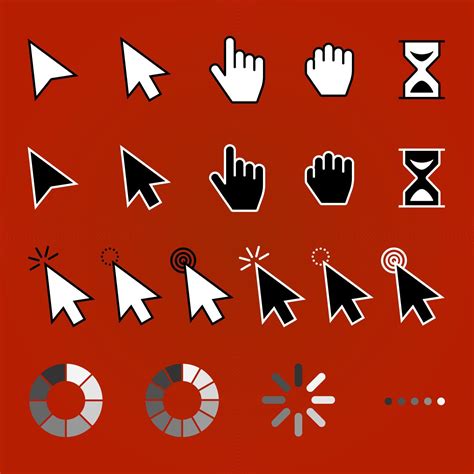 Pointer Cursor Icons Web Arrows Cursors Mouse Clicking And Grab Hand