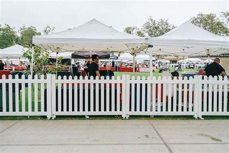 White Vinyl Picket Fencing Rentals Temporary Event Fences Event