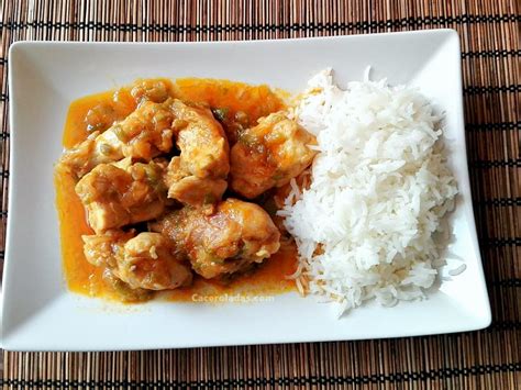 Pollo Al Curry Con Arroz Basmati Caceroladas