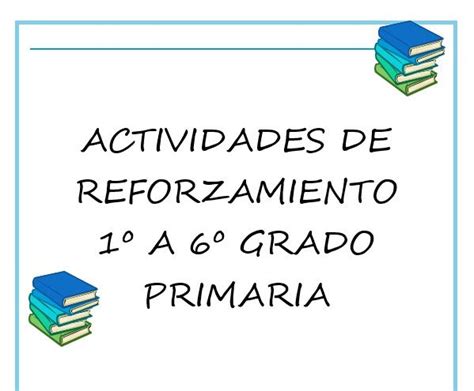 Actividades De Reforzamiento De Y Grado Primaria