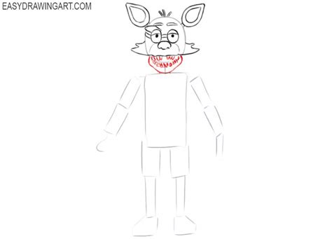 How To Draw Foxy Easy Drawing Art