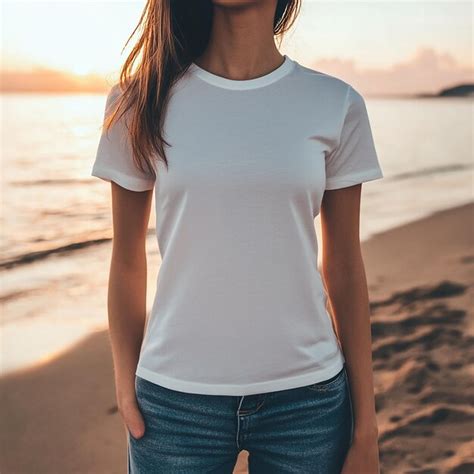 Aesthetic Clean TShirt Mockup Graphic Template Premium AI Generated Image