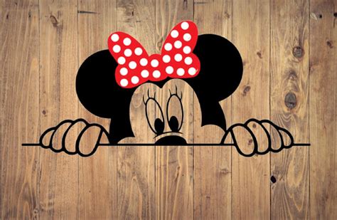 Peeking Minnie Svg Disney Svg Minnie Mouse Svg Instant Etsy In 2021