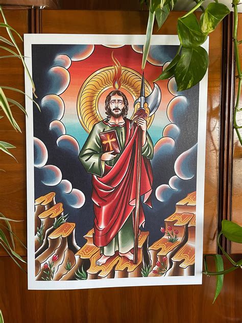 Saint Jude Thaddeus Art Print Etsy