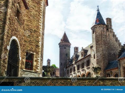 Medieval Architecture of Bruges Old Town, Belgium Stock Photo - Image ...