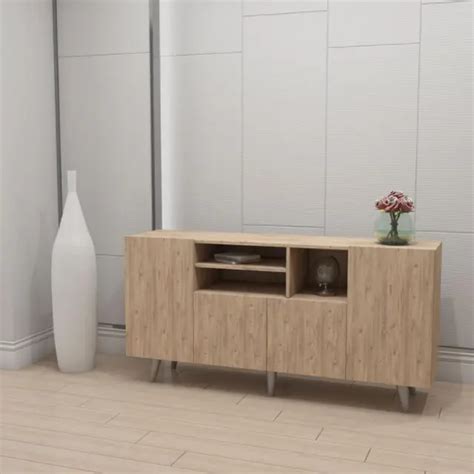 BRAUN BUFFET COMMODE Armoire Bois Classique Design De Luxe Salon EUR