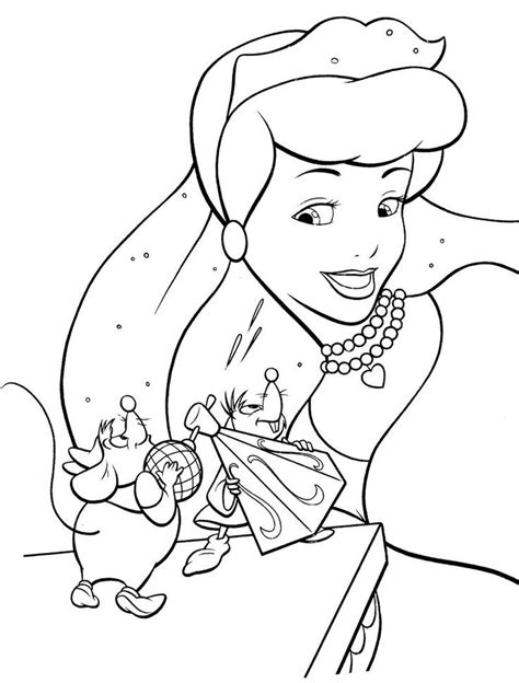 Cinderella Mice Coloring Pages - Coloring Home