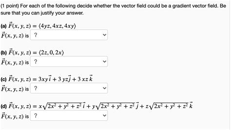 Solved 1 Point For Each Of The Following Decide Whether