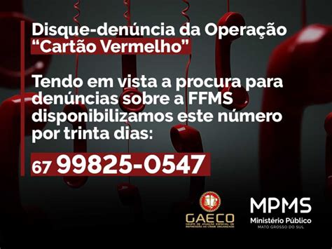 Gaeco disponibiliza telefone para receber denúncias da operação Cartão