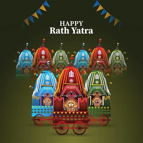 Happy Rath Yatra Jagannath Puri Celebration Greeting Card 47927831