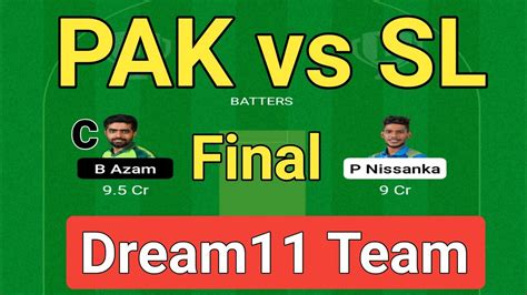 Pak Vs Sl Dream11 Prediction Sl Vs Pak Dream11 Prediction Pak Vs Sl