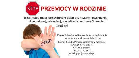 Stop Przemocy W Rodzinie Gops Zabrodzie Portal Gov Pl