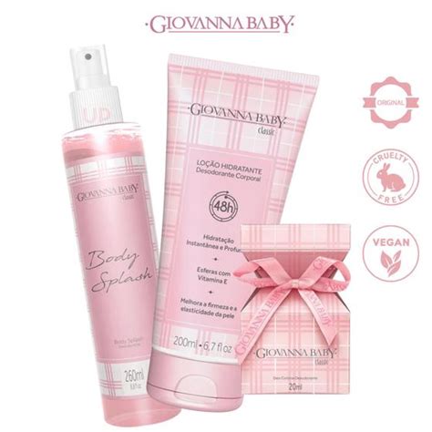 Kit Giovanna Baby Classic Body Splash Loção Hidratante Deo Colônia