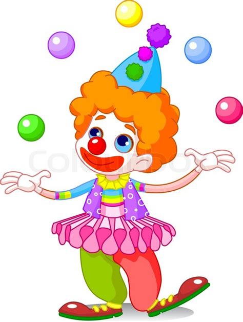 Juggling Clown Stock Vector Colourbox