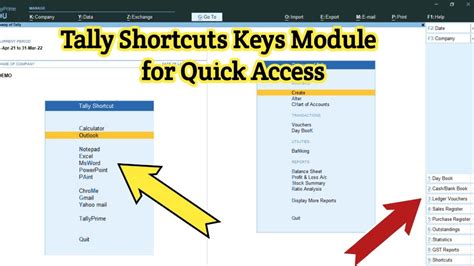 Tally Shortcuts Keys Module For Quick Access Tally Prime Features