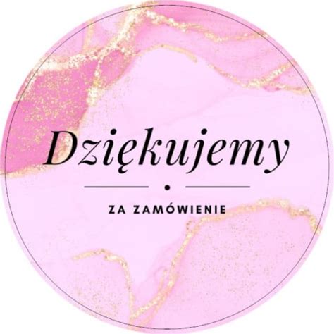 Naklejki DZIĘKUJEMY ZA ZAMÓWIENIE E Plumeria pl