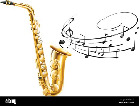 Illustration Of A Saxophone Stock Vector Image And Art Alamy