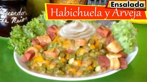 Arvejas Y Habichuela En Ensalada Vegetales Salteados A La