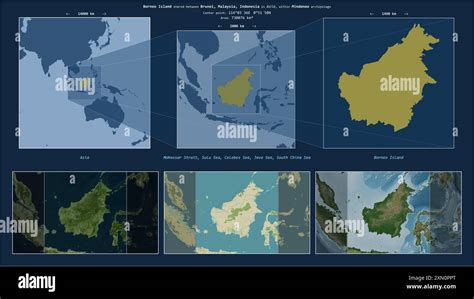 Mappa Dell Isola Del Borneo Immagini E Fotografie Stock Ad Alta