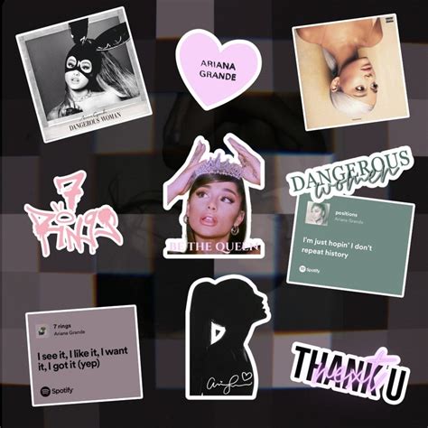 Ariana Grande Sticker Ariana Grande Svg Laptop Sticker Sticker Pack