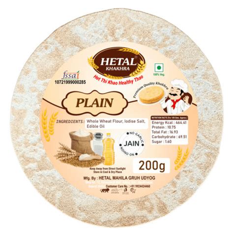 Wheat Flour Hetal Plain Khakhra 200 Gsm Vacuum Pack At Best Price In