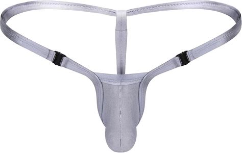 Iiniim Homme Slip String Tanga Bande Fesse Nue Bulge Pouch Transparent