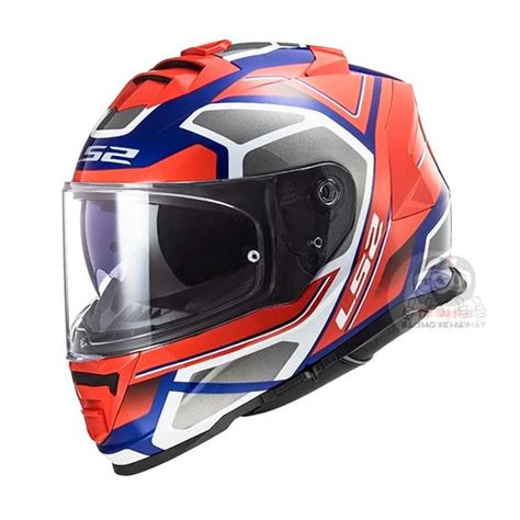 Fullface Ls Storm Faster Red Blue Ls Ff Dual Visor Helmet