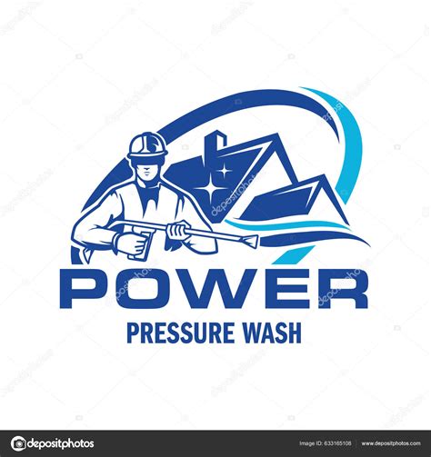 Pressure Power Wash Spray Logo Design Professional Power Washing