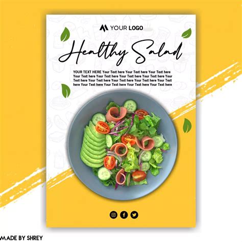 Free PLP Healthy Salad Restaurant Template Urdunigaar