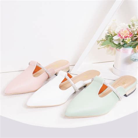 Jual Shoes Deandra Sepatu Wanita Slip On Heels 2 Cm Sepatu Formal