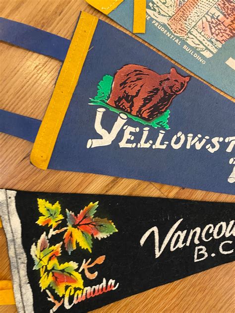 Various Vintage Souvenir Pennants Etsy