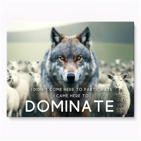 Wolf Among Sheep Canvas Wall Art Came Here To Dominate Wolf Decor