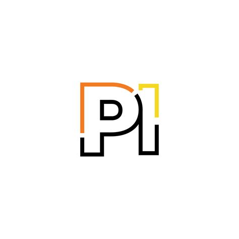 Abstract Letter PI Logo Design With Line Connection For Technology And