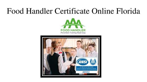 Ppt Food Handler Certificate Online Florida Powerpoint Presentation Free Download Id 12174325