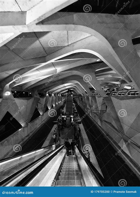 Airport Saint Exupery, of Lyon Brutalist Architecture, Modern