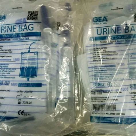 Jual Kantong Urine GEA Urine Bag Hanger Gantungan Push Pull Tekan