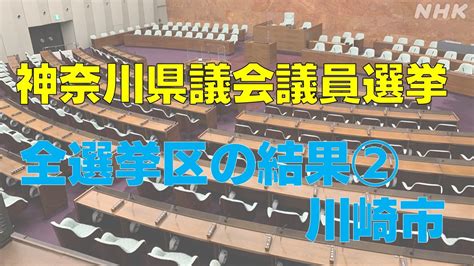 川崎市議会議員選挙 全選挙区の当選者は 党派別も【詳しく】 Nhk