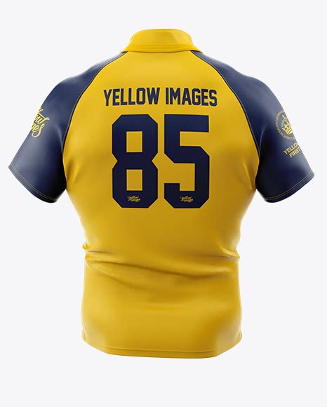 Men’s Rugby Jersey Mockup - Back View - Free Download Images High Quality PNG, JPG